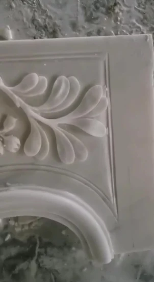 Lareira de mármore branco puro para decoração interna de estilo ocidental (SY-MF021)