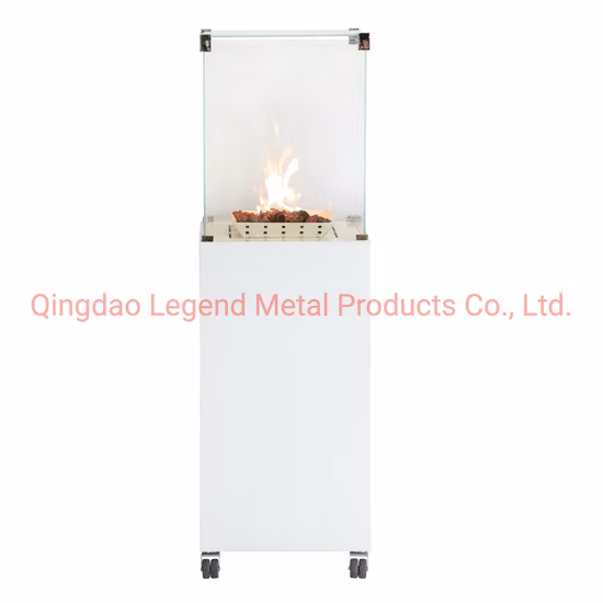 Aquecedor de gás de pátio ao ar livre independente com dispositivo Ods com chama real para uso em jardim